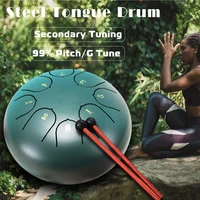 tongue drum yoga meditation relax 8 notes 6 inches steel percussion drum with padded travel bag percussion instrument