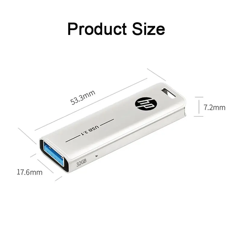 Флэш накопитель HP Mini Metal Usb 3 1 128 ГБ 64 32 портативный флэш 256 512 карта памяти флешка|USB