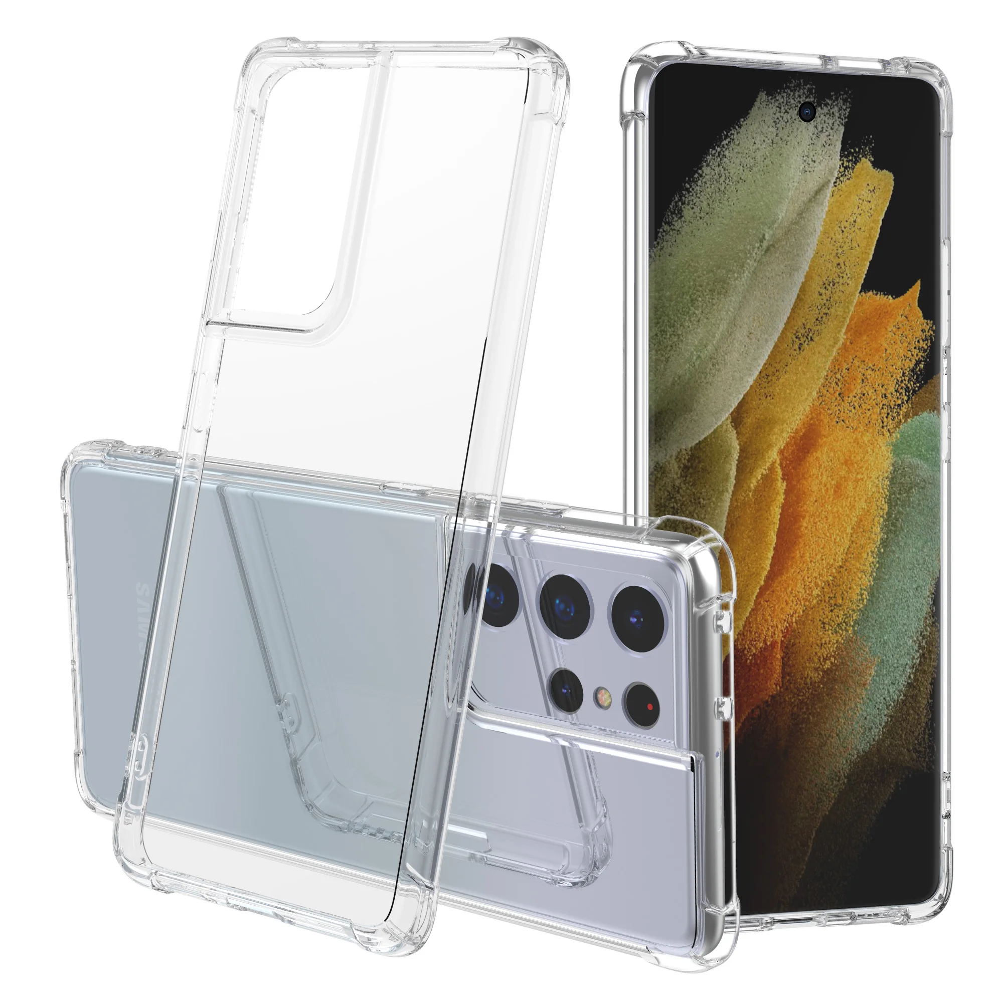 Чехол для Samsung Galaxy S22 S21 Note 20 Ultra S8 S9 S10 10 Plus прозрачный мягкий противоударный чехол с