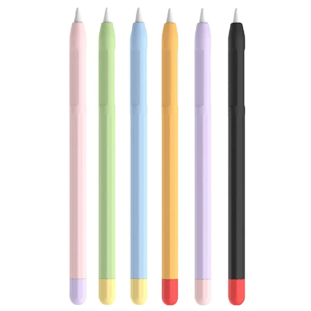 Чехол со стилусом силиконовый чехол для карандашей Apple, стилус совпадающего цвета, защитный чехол, нескользящий чехол для ручки чехол