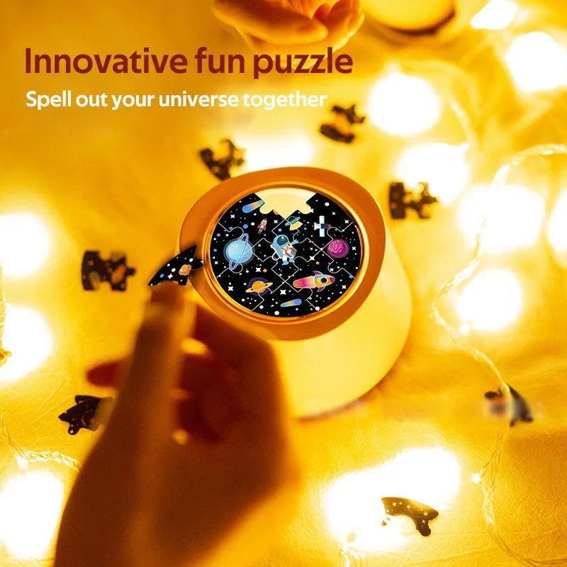 

Puzzle Music Projection Lamp Fairy Tale Music World Atmosphere Night Light Projection Lamp Innovative Puzzle 6 Model For Gifts