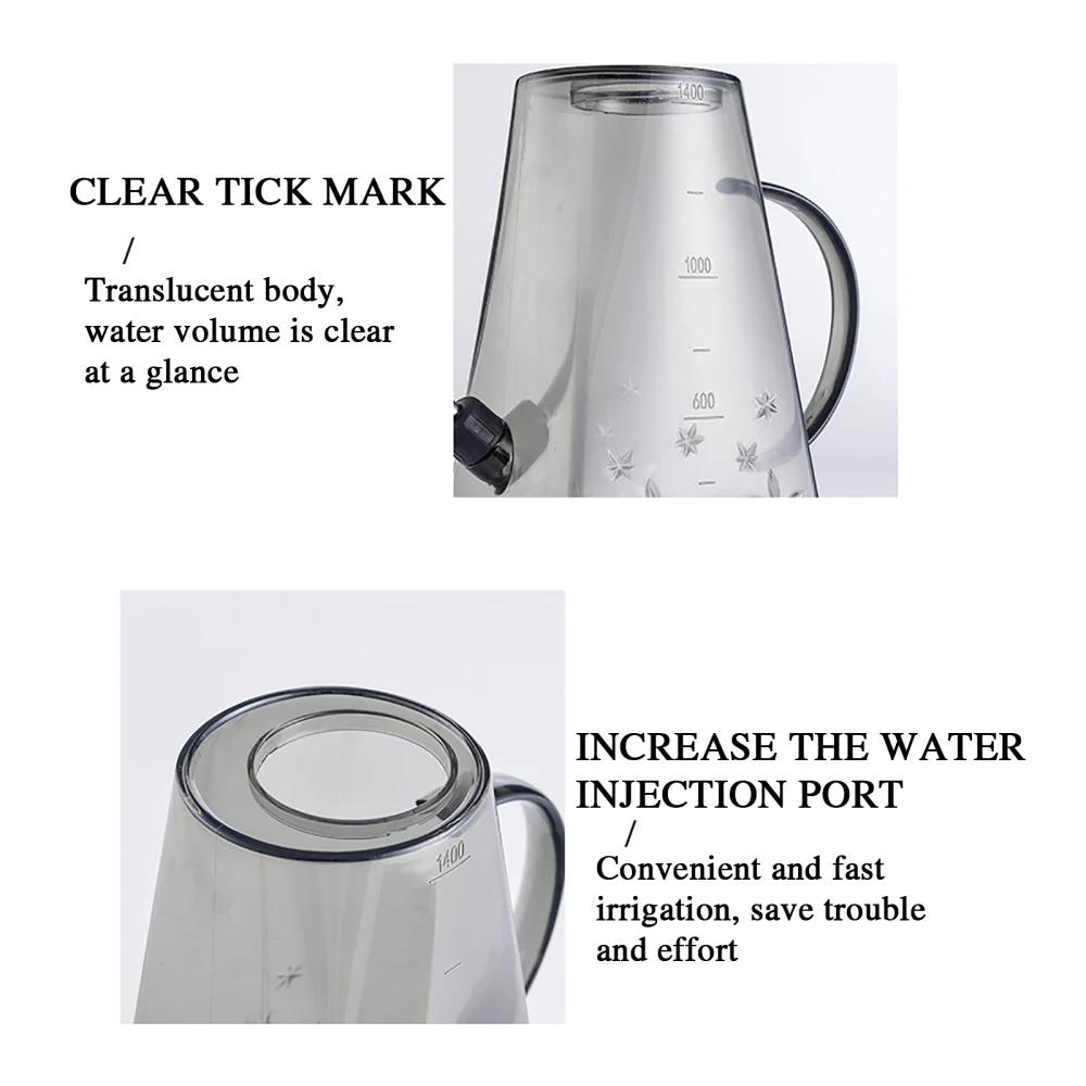 

Long Spout Sprinkler Water Pot Transparent Easy Garden Tools Plastic Indoor/Outdoor Mental Vintage Watering Can