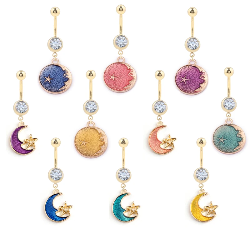 Кольцо для пирсинга Rhinstone из нержавеющей стали пикантное ювелирное изделие пупка