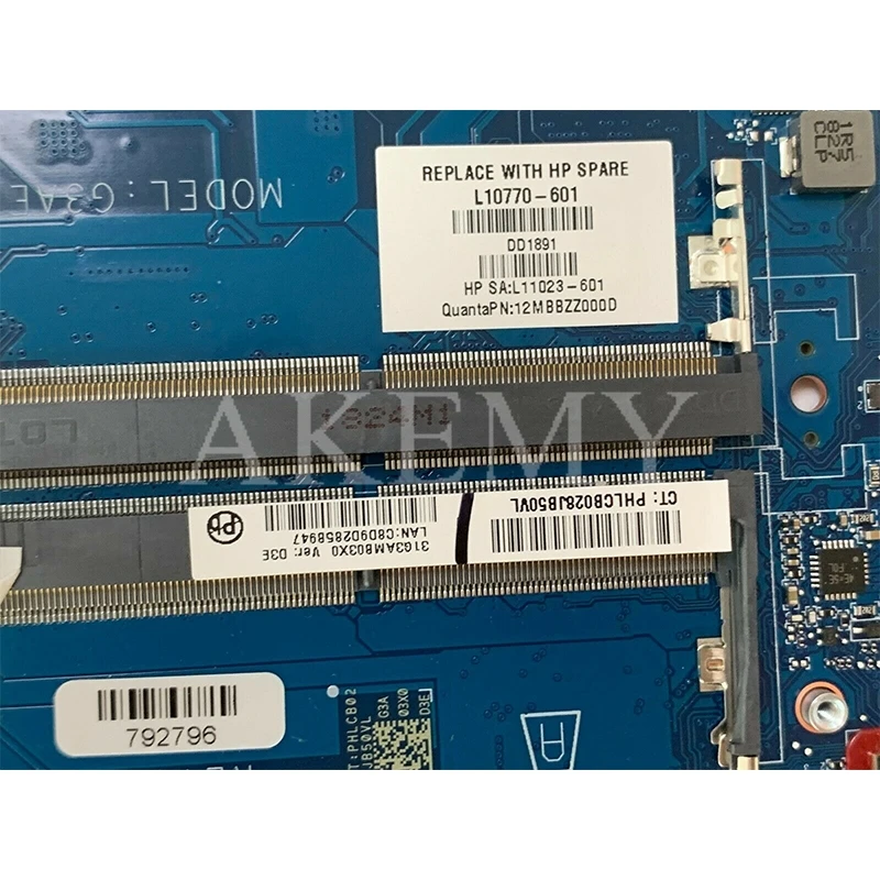 

L10770-601 L10770-001 DAG3AEMBCD0 w GTX1060/6GB Graphics w i7-8750H CPU For HP OMEN 15T-CE100 15-CE198WM Laptop PC Motherboard
