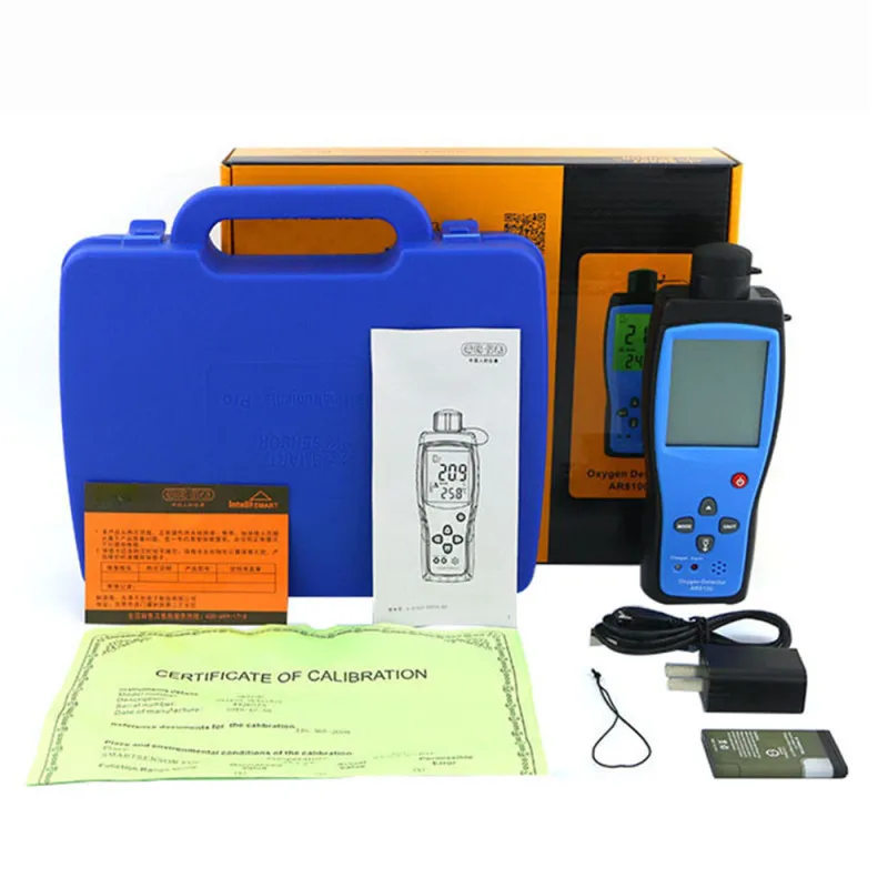 

O2 Concentration Meter LCD Digital Display USB Charging Handheld Portable Oxygen Meter Monitor Gas Concentration Tester