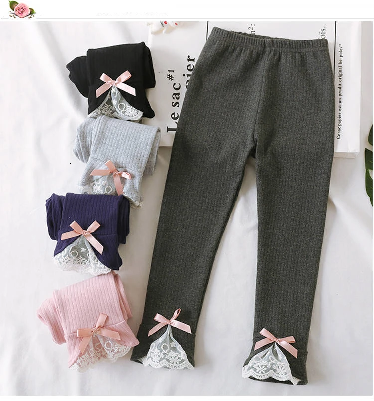 Штаны для девочек весенне-осенние детские модные хлопковые леггинсы брюки