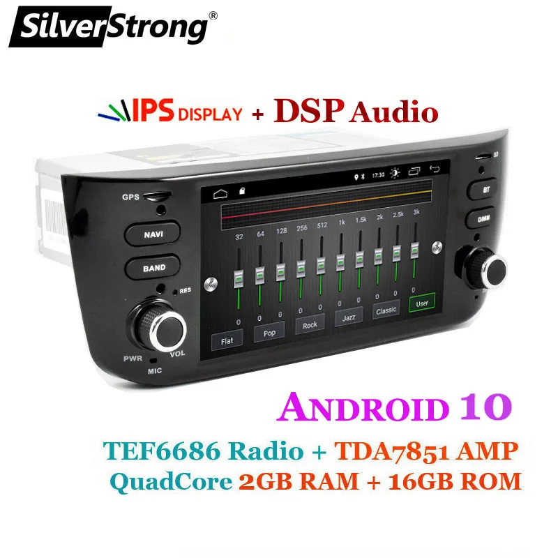 Автомагнитола SilverStrong IPS DSP Android10 для FIAT Punto 199 310/ Linea 323 2012 2013 2014 2015 2016 | Автомобили и