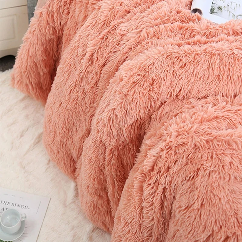 

Shaggy Super Soft Coral Fleece Blanket Warm Cozy Bedding Blanket Fluffy Sofa Bedding Airplane Hotel Throw Sofa Blanket New