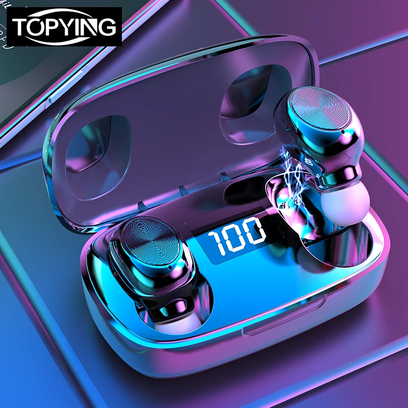 TWS Bluetooth 5 0 наушники 500 мАч зарядная коробка беспроводные 9D стерео спортивные