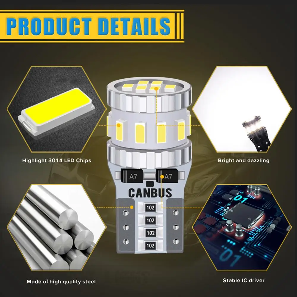 2 шт. Canbus T10 W5W лампочка для салона автомобиля Peugeot 3008 208 308 508 408 2008 307 4008 | Автомобили и