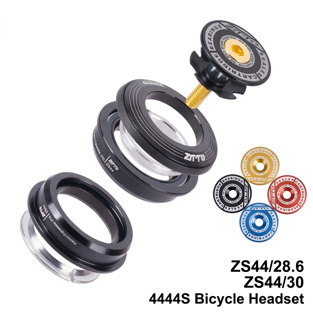 

MTB Bicycle 4444S Headset 44mm ZS44 1-1/8" 28.6mm Straight Tube Fork Mountain Road Bike Frame Low Profile Semi-Integrated