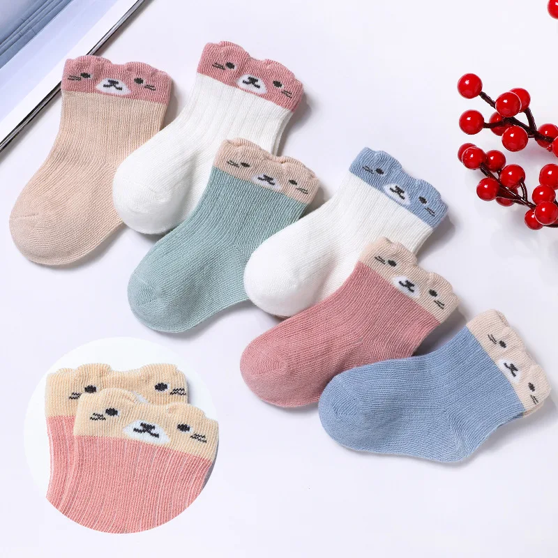 

6Pairs/lot 0-1Y Infant Baby Socks Baby Socks for Girls Cotton Mesh Cute Newborn Boy Toddler Socks Baby Clothes Accessories