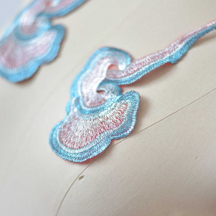 Облако вышивка кружевное платье с цветочным рисунком шт Наклейка в виде цветка