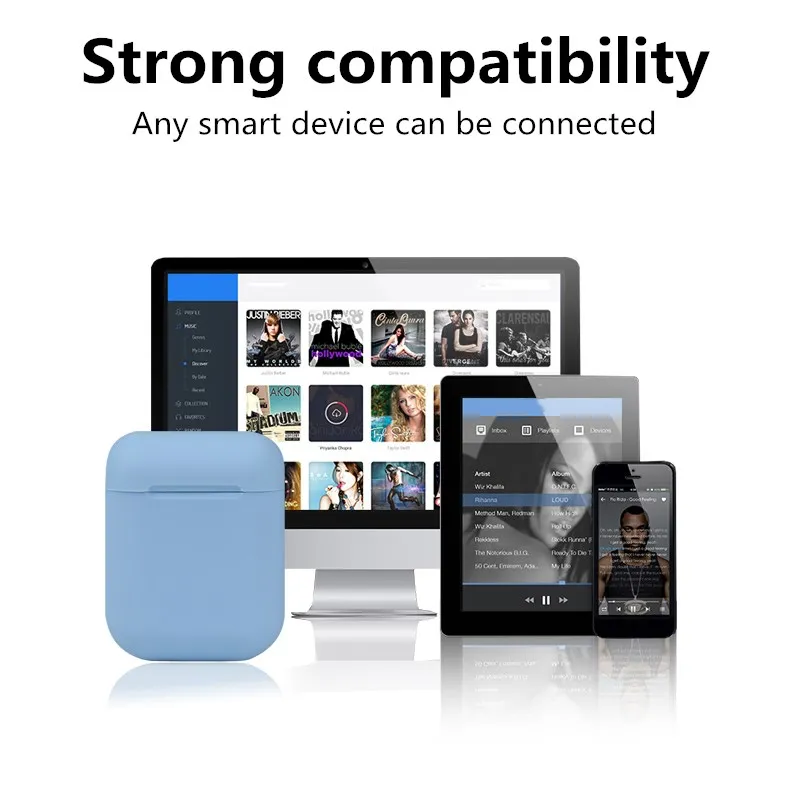 I12 TWS Беспроводные наушники с сенсорной клавишей Bluetooth 5 0 спортивные 3D стерео
