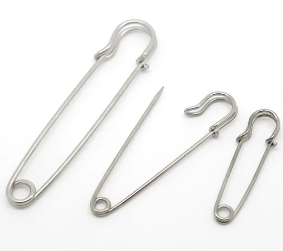 

1Pack Silver color Metal Safety Pins Stitch Holders Brooch Craft Findings DIY Sewing Tools Jewelry Apparel Accessories