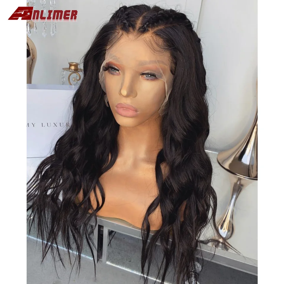 13*4 парики из натуральных волос на кружеве с детскими волосами волнистые