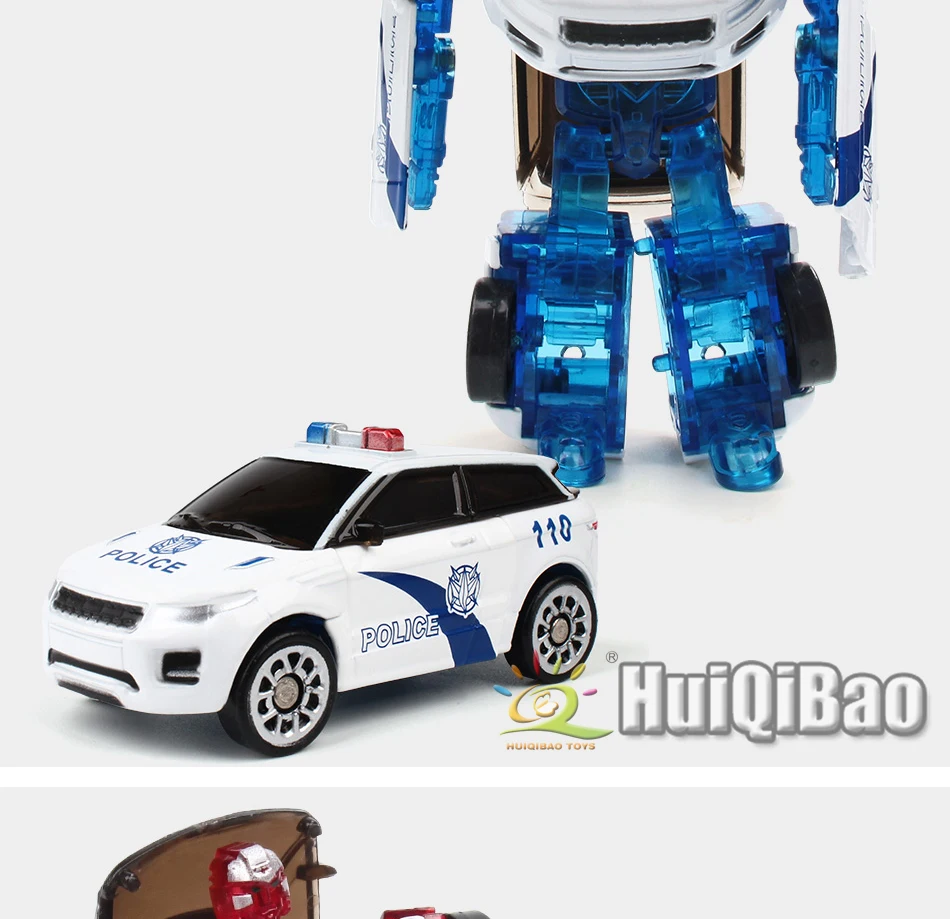 HUIQIBAO игрушки 8 см мини металлическая трансформация машина деформация робот сплав экшн игрушки Фигурки Развивающие игрушки для детей
