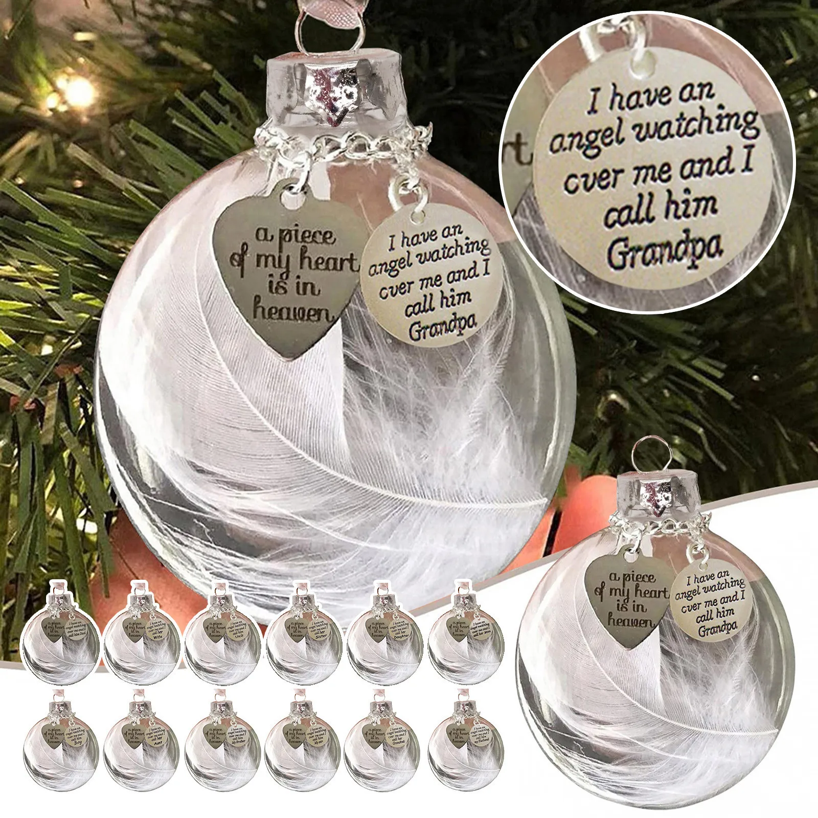 

Счастливого Рождества, памятное украшение, шар, ангел, перо, сердце, подвеска, подарки, рождественские подарки, новый год 2022 #4