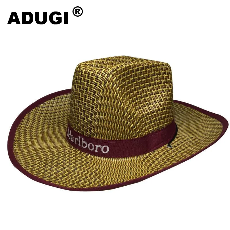 Шляпа соломенная в ковбойском стиле для мужчин и женщин с большими краями |
