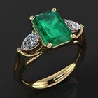 Женское кольцо с изумрудом золотого цвета 14 к для женщин Bague Diamant Bizuteria Anillos De Pure Emerald Gemstone 14 К Золотое кольцо для женщин