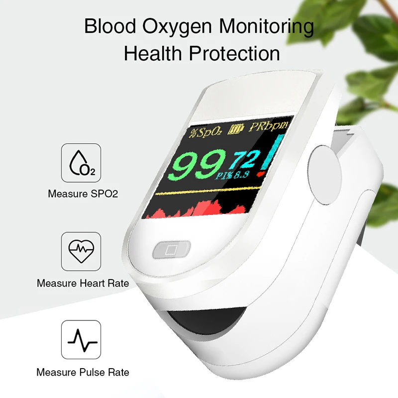 

Finger Pulse Fingertip Oled Oximeter SPO2 PR PI RR Blood Oxygen Respiratory Rate Oximetro De Pulsioximetro Dedo with case