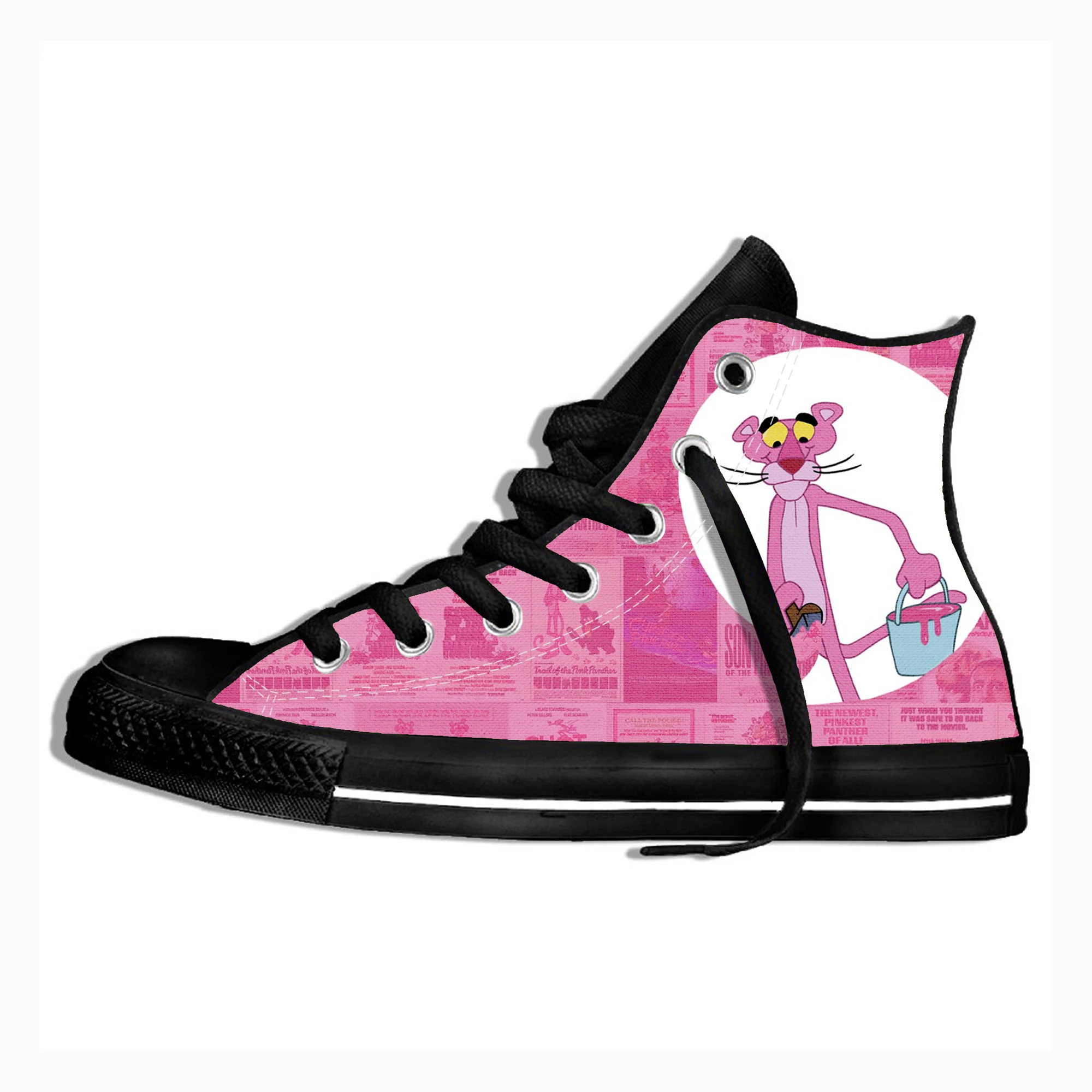 

Panther Canvas Shoes Pink Women Fashion Summer Casual Sneakers Student Casual Shoes High Top Vulcanize Shoes 2021 Spring