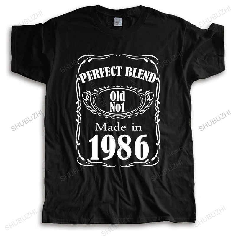 

Classic Retro 80s PERFECT BLEND OLD NO1 MADI IN 1986 T shirts Father's day Idea Gift Tee for Papa Dad Bro Birthday Apparel