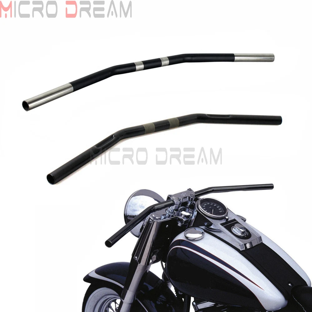 Мотоциклетные Рули с нулевым сопротивлением, 1 дюйм, хромированные/черные, для Harley Sportster XL883 XL1200 Iron sevьдесят-Two Forty-eight 2007-2019