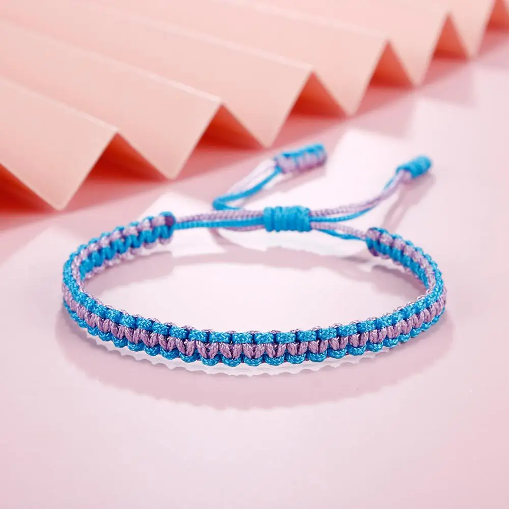 Плетеные браслеты ручной работы с узелками изящные веревочные тибетского