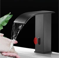 basin sense faucet bathroom brass water mixer black waterfall basin water sink mixer crane