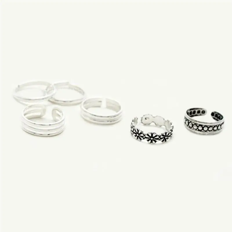 12 шт. регулируемое кольцо на палец унисекс кольца ноги модные сплав покрытие