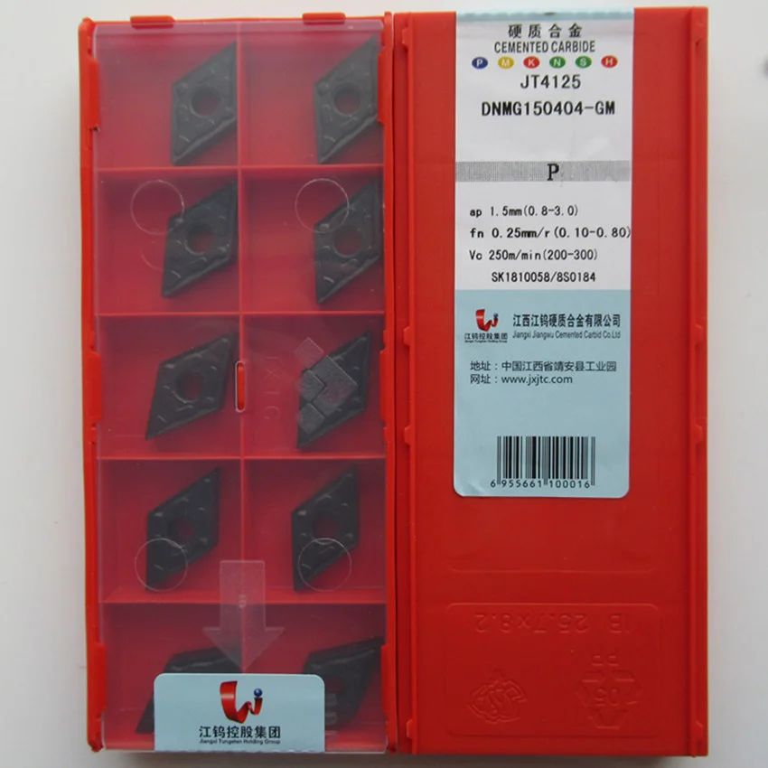 

JXTC DNMG150404-GM JT4125 / DNMG150408-GM JT4125 / DNMG150412-GM JT4125 DNMG431 DNMG432 DNMG433 карбидные вставки CNC 10 шт./корт.