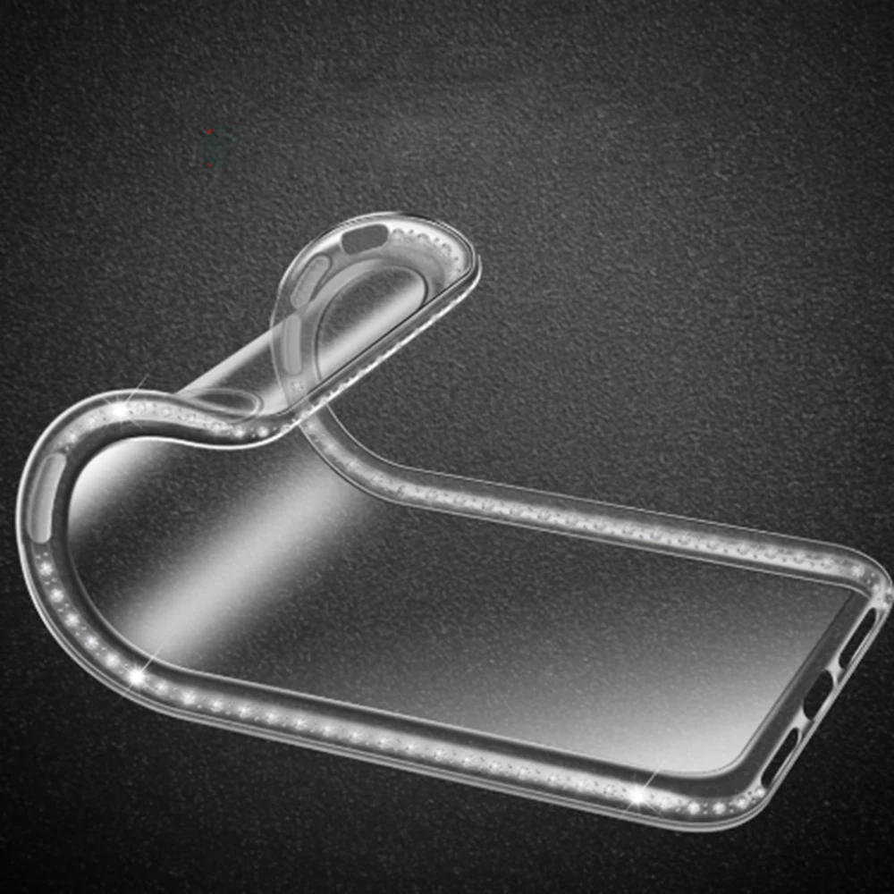 

1 Pcs Phone Back Cover For iPhone 11 Pro 7 X XR XS MAX 8 6 6s Plus Diamond Transparent Crystal Soft TPU Back Cover Phone Case