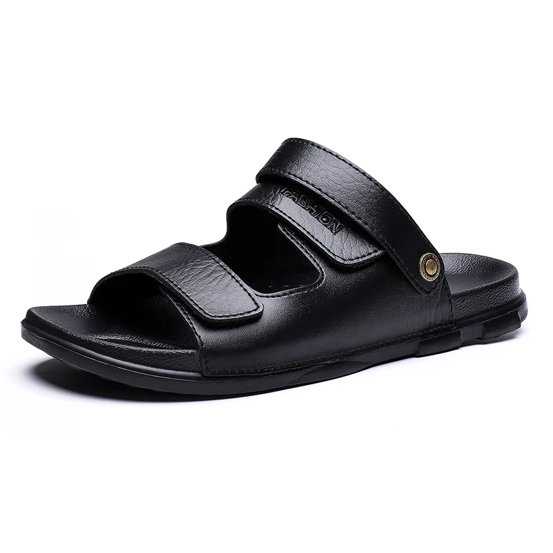 Мужские сандалии Модные пляжные летние шлепанцы Обувь двойного назначения с