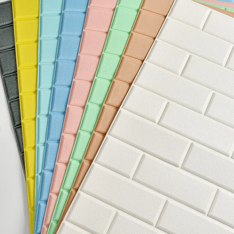 

10 шт 3D стикер кирпичной стены DIY декоративные самоклеющиеся водонепроницаемые обои для детской комнаты спальни 3D стикер на стену