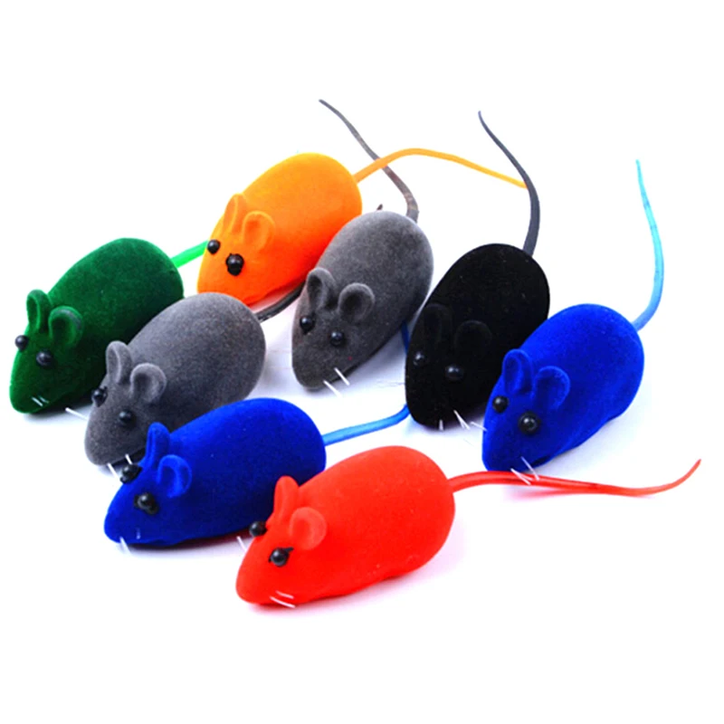 1pcs Cute Squeaky Squeaker Sound Chew Toy False Mouse Rat for Pet Cat Kitten Dog Puppy Playing Sounding Dolls Gift | Игрушки и хобби