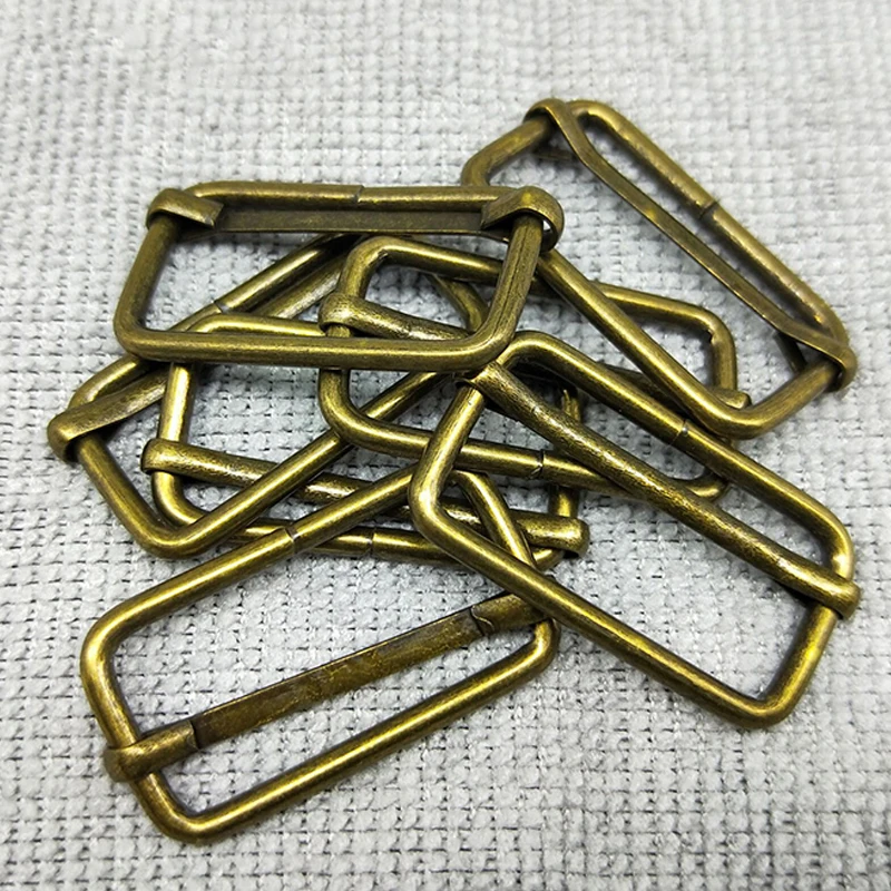 Металлическая Регулируемая прямоугольная D образная Пряжка 50 шт./лот для