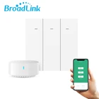 Broadlink LC1 Великобритания 3 кнопки WiFi настенный выключатель света 220 В без нейтрального Alexa Google Home Голосовое управление Умный дом