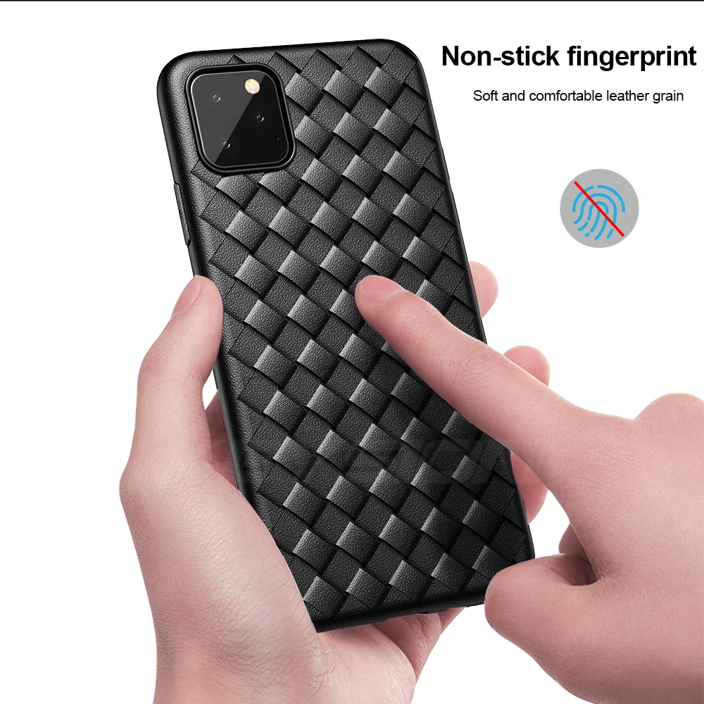 KEYSION Super Soft silicone Case for iPhone 11 Pro Max XS Luxury matte Grid back Phone cover XR 6s 7 8 Plus | Мобильные телефоны и