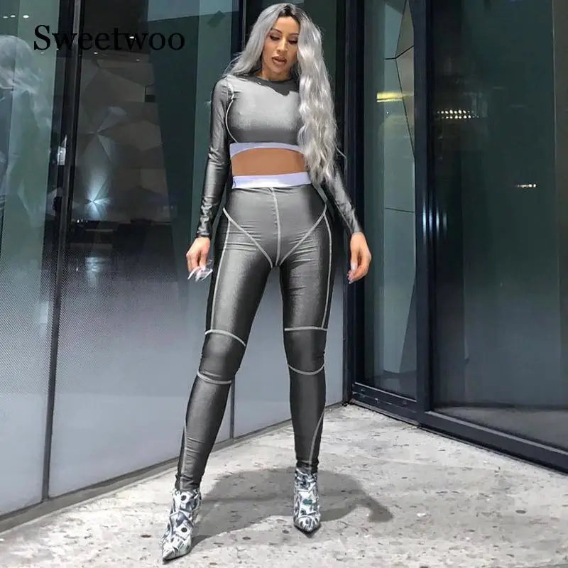 Одежда для тренировок женщин комплект спортзала одежда короткий топ с длинным