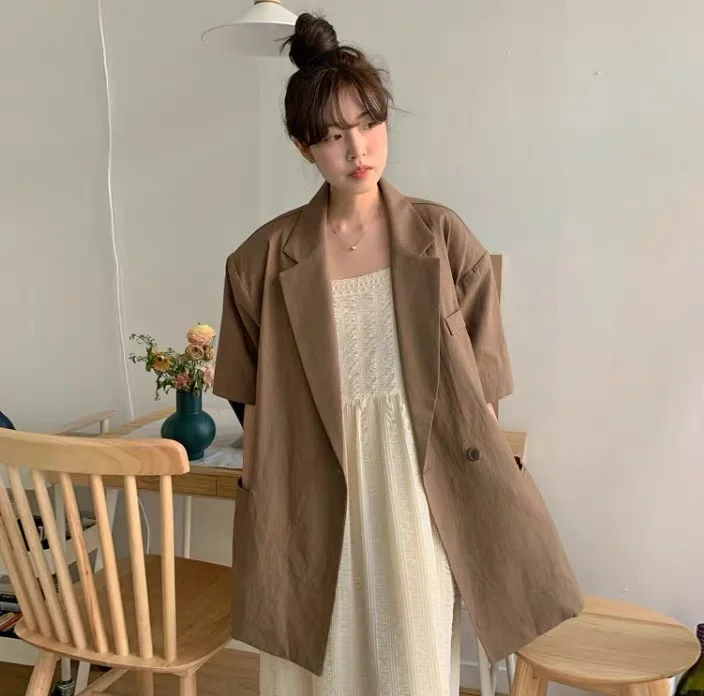 

CMAZ 2021 Summer Office Lady Solid Sweater Tops Casual Jacket Chic Tops Korean Style Fashion Women Cardigans Jersey 1865#