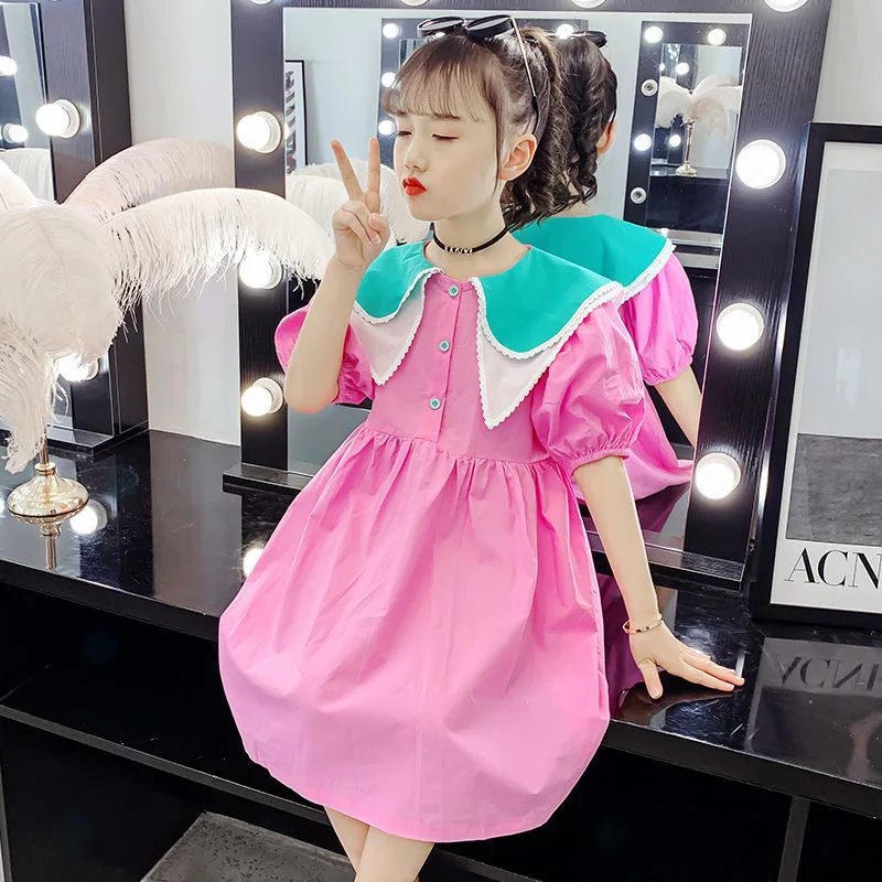 2021 Детские платья для девочек-подростков модное женское платье с кукольным