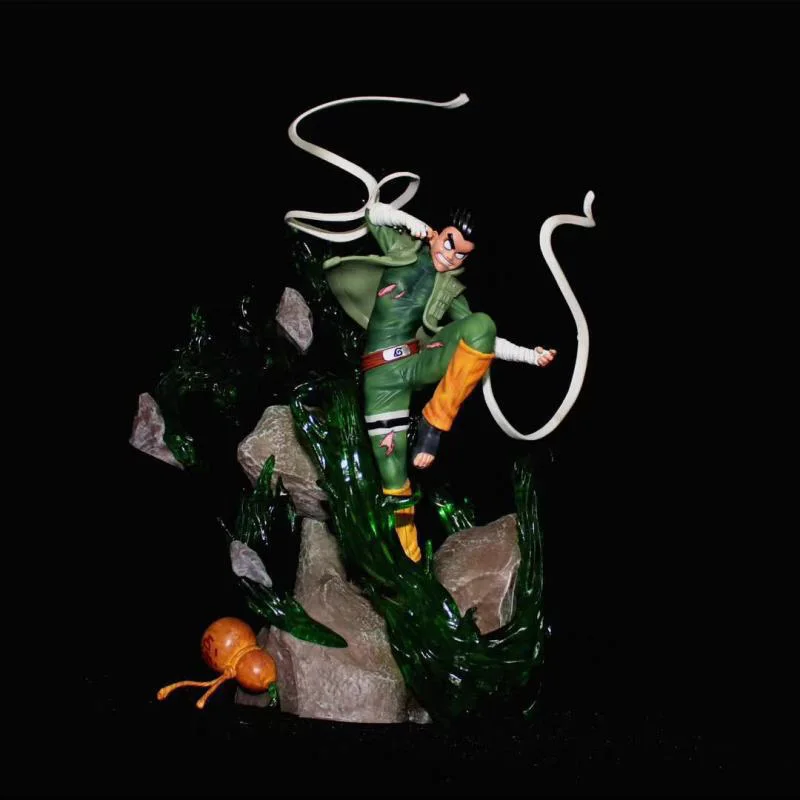 Экшн-фигурка Rock Lee версия битвы масштаб 1/8 Раскрашенная фигурка сцена статуя Рок