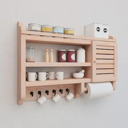 Буфетный шкаф деревянная кухонная витрина для тарелок стойка чашек