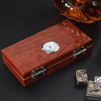 cigar humidor cedar wood travel portable with hygrometer cigar case hold 4 cigars smoking cigar accessories mens gift