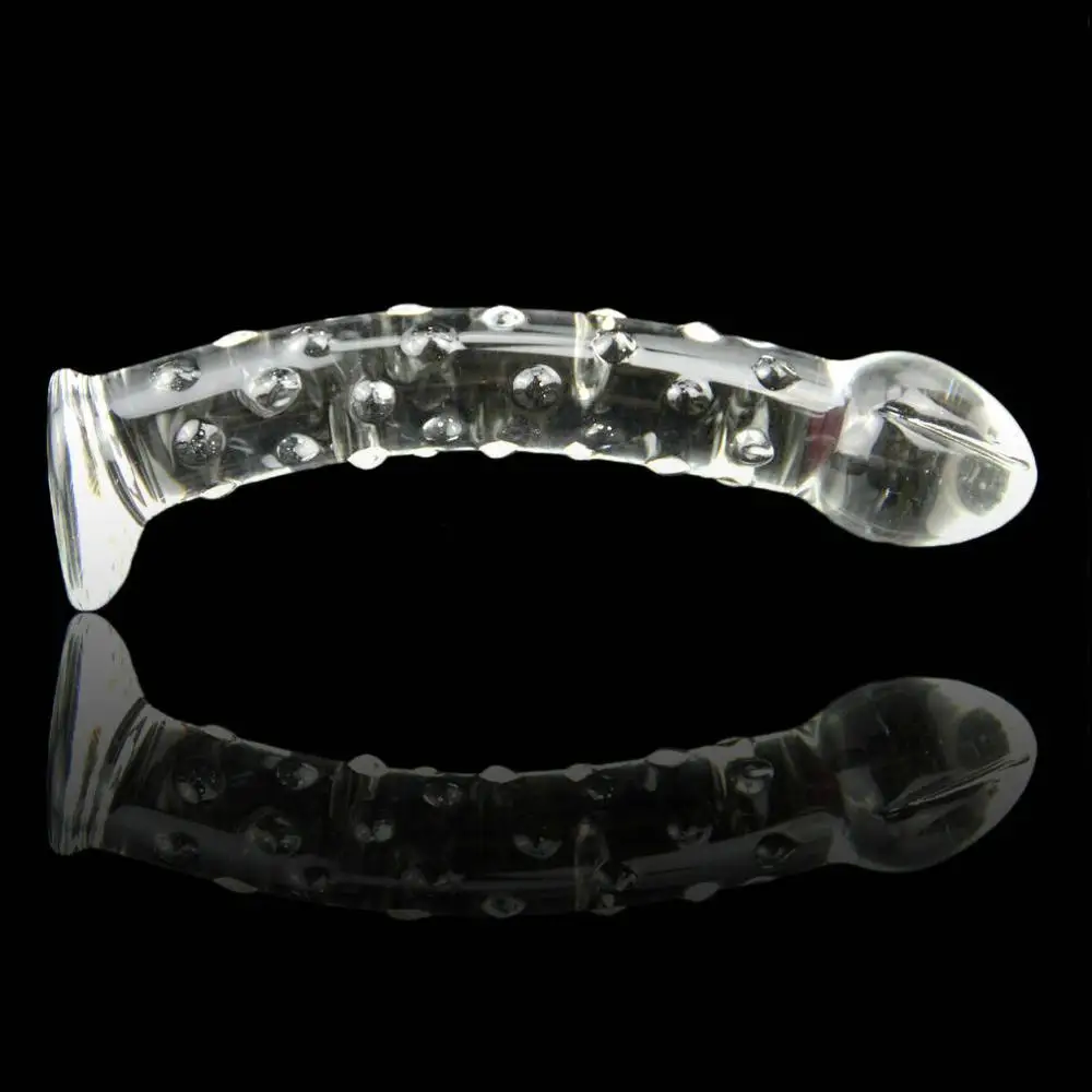 Вихревой текстурированный чувственный стеклянный фаллоимитатор Анальная