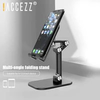 accezz folding mobile phone holder rotating stand for iphone 11 pro huawei xiaomi desktop adjustable smartphone tablet support