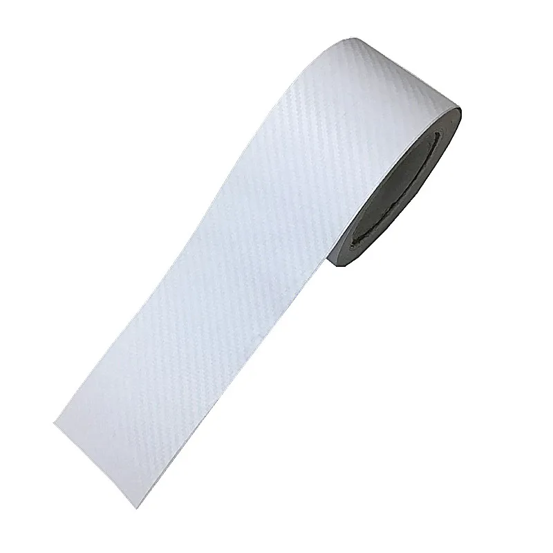 3D углеродное волокно, накладка на порог из углеродного волокна, защита от царапин, автомобильная наклейка на порог, лента для бокового зеркала, водонепроницаемая защитная пленка