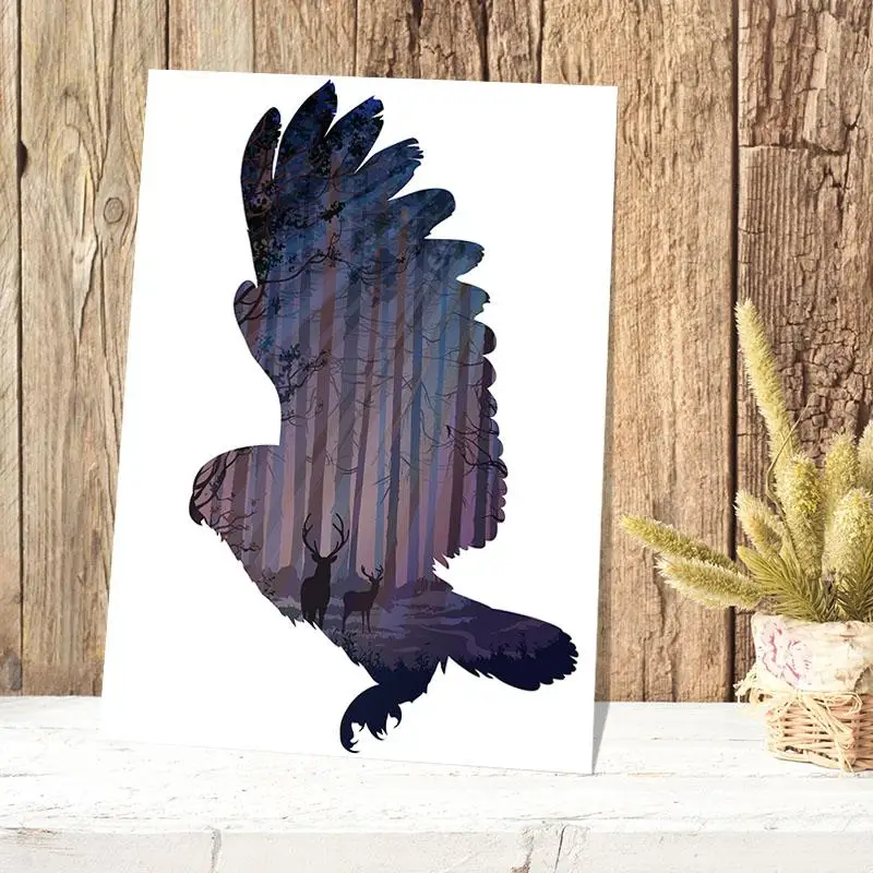 Goede 1Pcs Hd Poster Eagle En Herten Art Poster Muur Foto Canvas Wall Art Schilderen Voor Slaapkamer Muur Decor 1T
