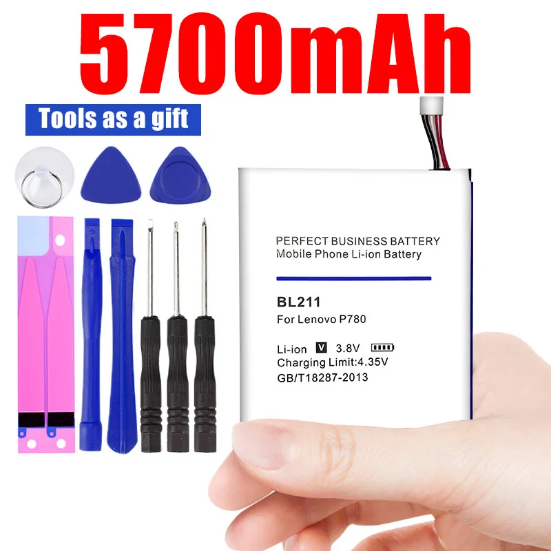 

Сменный аккумулятор для Lenovo P780 Bl211 5700 мАч